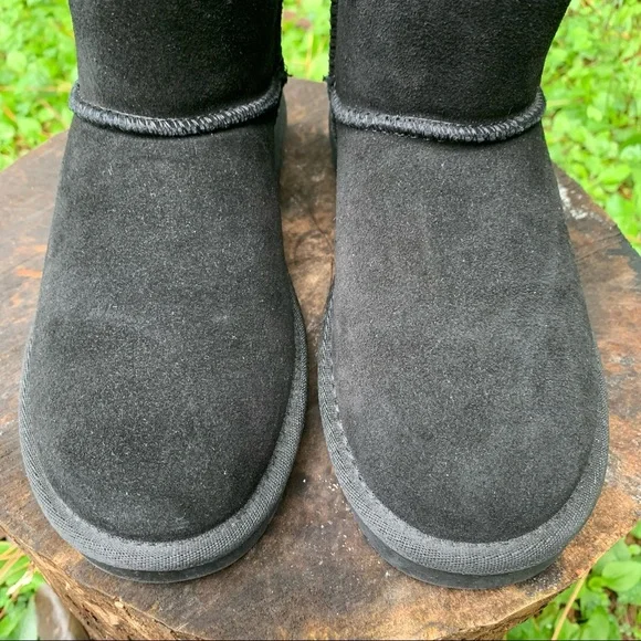 ZGR Classic Winter black suede snow ankle boots 7 - Picture 4 of 16